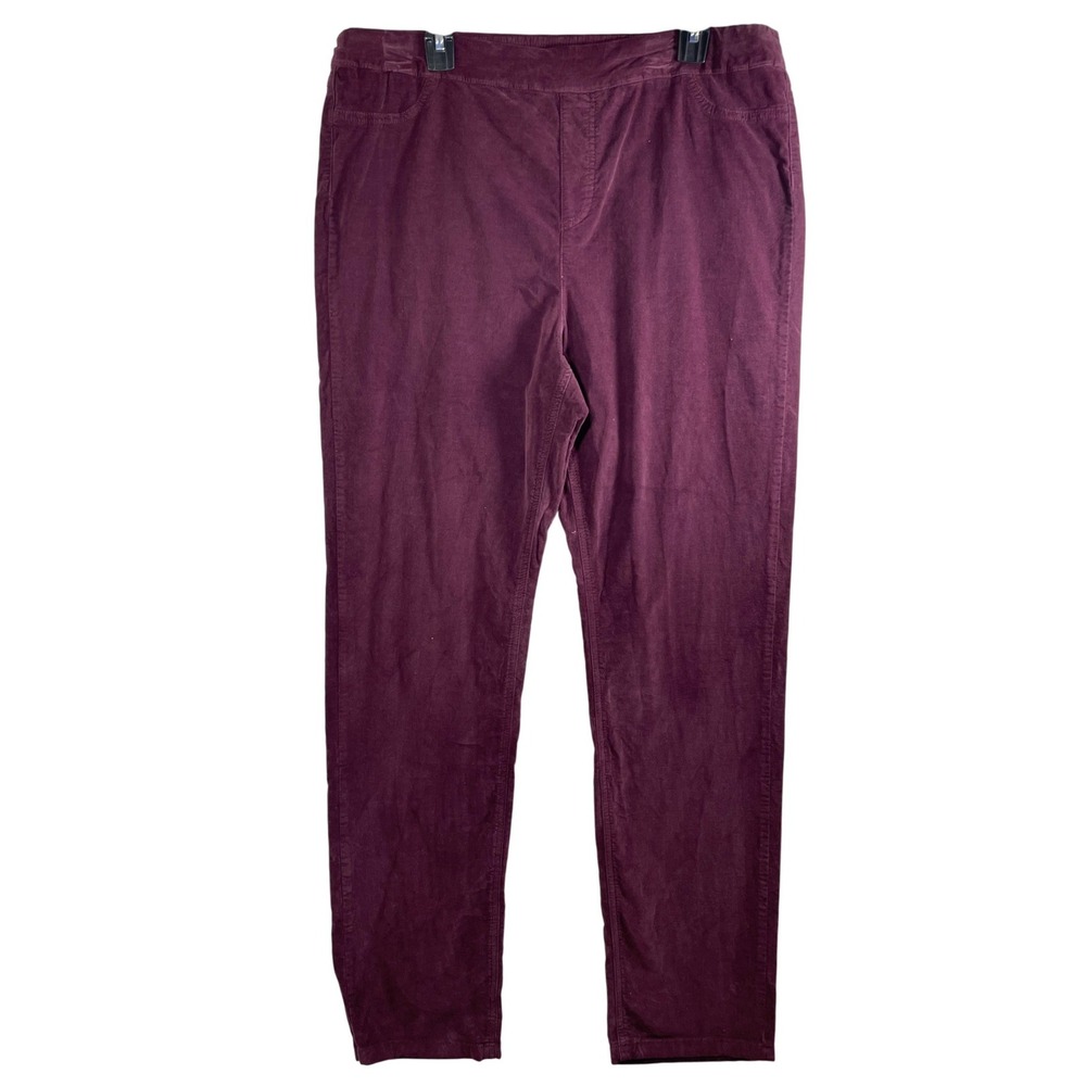 Soft Surroundings Womens TXL Burgundy Corduroy Stretch‎ Pants Style 49477